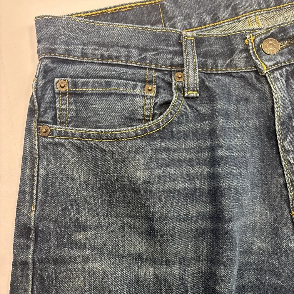 Levi's 514 Denim Jeans Men's 32x31‎ Blue Dark Wash Straight Leg Stretch Pockets